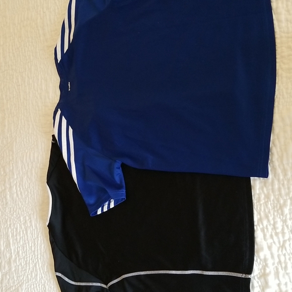 Two boys Adidas short sleeve sports shirts - Picture 6 of 6